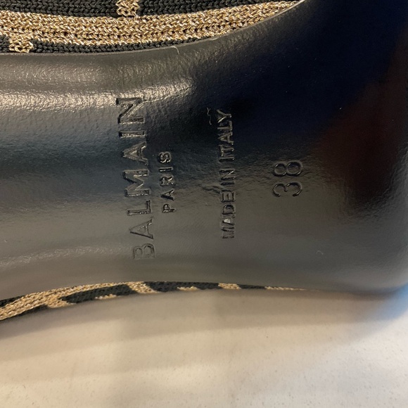BALMAIN Metallic jacquard-knit ankle boots black - Picture 11 of 16